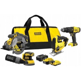 Stanley SFMCK412MDS FatMax V20 Zestaw 4-elementowy (18V/1x2,0Ah/1x4,0Ah), torba