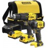 Stanley SFMCK465D2S FatMax V20 Wiertarko-wkrętarka i zakrętarka (18V/2x2,0Ah), torba