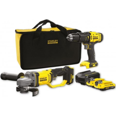 Stanley SFMCK471D2S FatMax V20 Wiertarko-wkrętarka i szlifierka (18V/2x2,0Ah), torba