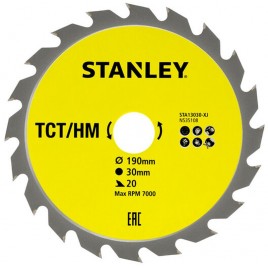 Stanley STA13030 Tarcza do cięcia drewna 190x30mm, 20 zębów