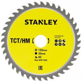 Stanley STA13035 Tarcza do cięcia drewna 190x30mm, 40 zębów