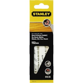 Stanley STA21172 Brzeszczoty HCS do drewna i tworzyw sztucznych, długość 152mm, 2 sztuki