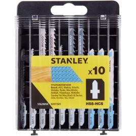 Stanley STA28050 Brzeszczoty do wyrzynarki HCS-HSS typu T do drewna i metalu, 10 sztuk
