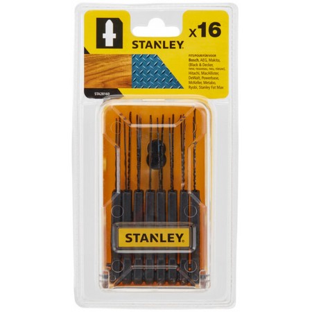 Stanley STA28160 Brzeszczoty do wyrzynarki HCS-HSS typu T do drewna i metalu, 16 sztuk Stanley STA28160 Brzeszczoty do wyrzynarki HCS-HSS typu T do drewna i metalu, 16 sztuk