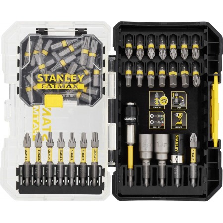 Stanley STA88559-XJ FatMax Zestaw 55 szt. końcówek i nasadek udarowych 1/4"