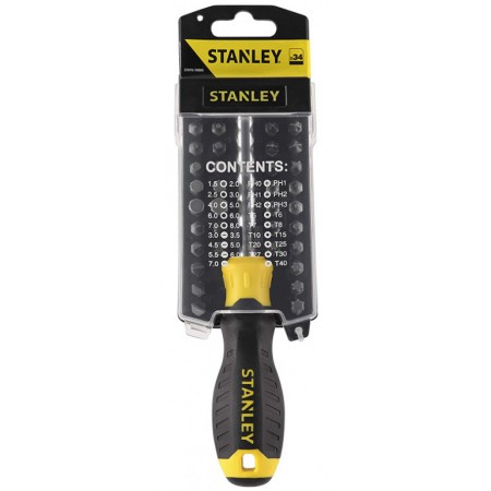 Stanley STHT0-70885 Multibit - wkrętak z zestawem bitów 34 szt.