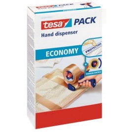 TESA ręczny dyspenser do taśmy pakowej, czerwono-niebieski, do 66 m x 50 mm,06300-00001-00