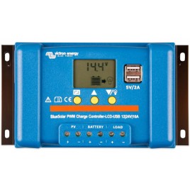 Victron Energy BlueSolar PWM-LCD&USB Regulator ładowania (12/24V-10A) SCC010010050
