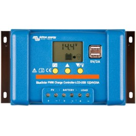 Victron Energy BlueSolar PWM-LCD&USB Regulator ładowania (12/24V-20A) SCC010020050
