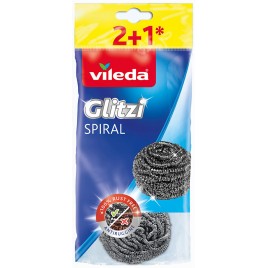 VILEDA Glitzi Spiral INOX Zmywak stalowy 2+1 szt. 105176