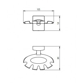 NOVASERVIS METALIA 12 Uchwyt na szczoteczki i pastę do zębów, chrom 0244,0