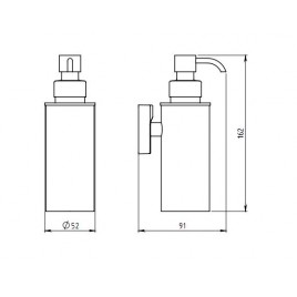 NOVASERVIS METALIA 12 Dozownik mydła 0,15 l, chrom 0277,0