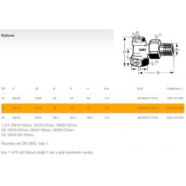 HEIMEIER Regulux DN10-3/8" łącznik powrotny do grzejnika, kątowy, 0351-01.000