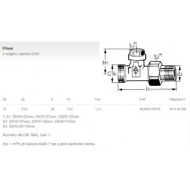 HEIMEIER Regulux DN 15-1/2"Zawór grzejnikowy prosty 0414-02.000