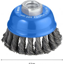 BOSCH Szczotka garnkowa PRO Metal heavy, 75 x 0,5 mm, gwint 1608622029