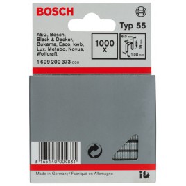BOSCH Zszywka o wąskim grzbiecie, typ 55, 6 x 1,08 x 19 mm 1609200373