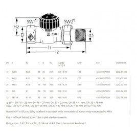 HEIMEIER Standard DN 15-1/2" Zawór termostatyczny prosty 2202-02.000