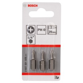 BOSCH Bit Extra Hard do wkrętarek PH 0, 25 mm 2607001506