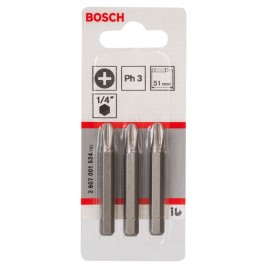 BOSCH Bit Extra Hard do wkrętarek PH 3, 51 mm 2607001524