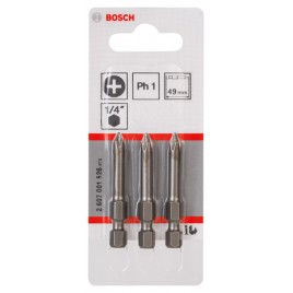 BOSCH Bit Extra Hard do wkrętarek PH 1, 49 mm 2607001526