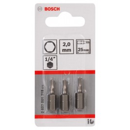 BOSCH Bit Extra Hard do wkrętarek HEX 2, 25 mm 2607001718