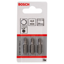 BOSCH Bit Extra Hard do wkrętarek HEX 4, 25 mm 2607001724