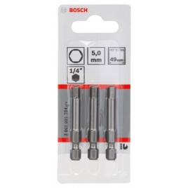 BOSCH Bit Extra Hard do wkrętarek HEX 5, 49 mm 2607001734