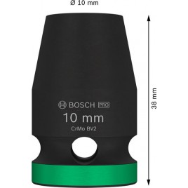 BOSCH Zestaw nasadek PRO Impact Socket, 1/2", 10 mm, standardowe 2608003043