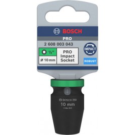 BOSCH Zestaw nasadek PRO Impact Socket, 1/2", 10 mm, standardowe 2608003043