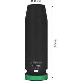 BOSCH Zestaw nasadek PRO Impact Socket, 1/2", 11 mm, głębokie 2608003045