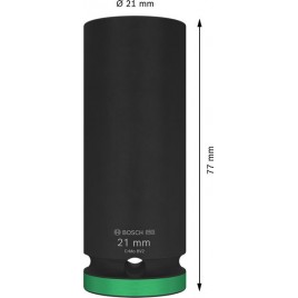 BOSCH Zestaw nasadek PRO Impact Socket, 1/2", 21 mm, głębokie 2608003052
