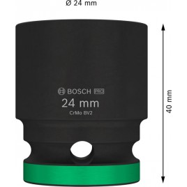 BOSCH Zestaw nasadek PRO Impact Socket, 1/2", 24 mm, standardowe 2608003054