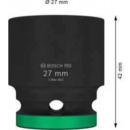 BOSCH Zestaw nasadek PRO Impact Socket, 1/2", 27 mm, standardowe 2608003056