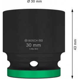 BOSCH Zestaw nasadek PRO Impact Socket, 1/2", 30 mm, standardowe 2608003057