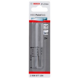 BOSCH Wiertło spiralne HSS PointTeQ 1,5 x 18 mm, 2 szt 2608577154