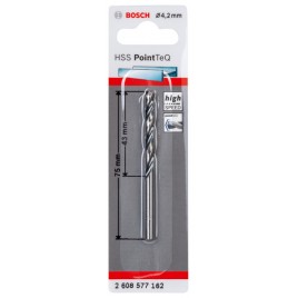 BOSCH Wiertło spiralne HSS PointTeQ 4,2 x 43 mm, 1 szt 2608577162
