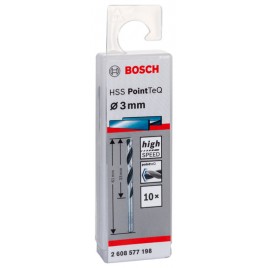 BOSCH Wiertło do metalu HSS walcowe 3 x 33mm 10szt. B 2608577198