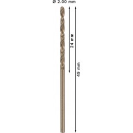BOSCH Wiertło PRO Stainless Steel HSS-Co, 2 × 24 × 49 mm, 10 szt. 2608585874