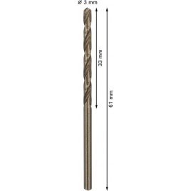 BOSCH Wiertło PRO Stainless Steel HSS-Co, 3 × 33 × 61 mm, 10 szt. 2608585876