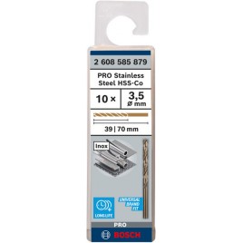 BOSCH Wiertło PRO Stainless Steel HSS-Co, 3.5 × 39 × 70 mm, 10 szt. 26085858