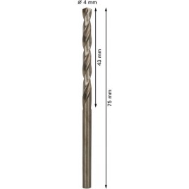 BOSCH Wiertło PRO Stainless Steel HSS-Co, 4 × 43 × 75 mm, 10 szt. 2608585880
