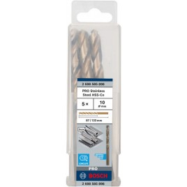BOSCH Wiertło PRO Stainless Steel HSS-Co, 10 × 87 × 133 mm, 5 szt., 2608585898