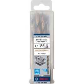 BOSCH Wiertło PRO Stainless Steel HSS-Co, 10.2 × 87 × 133 mm, 5 szt. 2608585899
