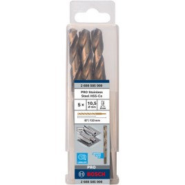 BOSCH Wiertło PRO Stainless Steel HSS-Co, 10.5 × 87 × 133 mm, 5 szt. 2608585900
