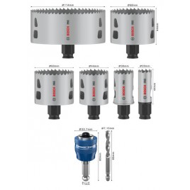 BOSCH BOSCH PRO Multi Material PC Plus Hole Saw Set, 8 pcs 2608594431