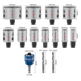 BOSCH Zestaw pił otwornic PRO Multi Material PC Plus, 14 szt. 2608594434