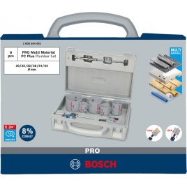 BOSCH Zestaw pił otwornic PRO Multi Material PC Plus, 9 szt. 2608594435