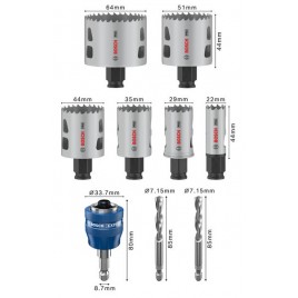 BOSCH Zestaw pił otwornic PRO Multi Material PC Plus, 9 szt. 2608594436
