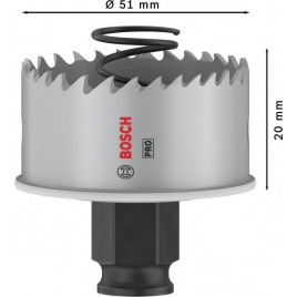 BOSCH Piła otwornica PRO Sheet Metal PC Plus, 51 mm 2608594455