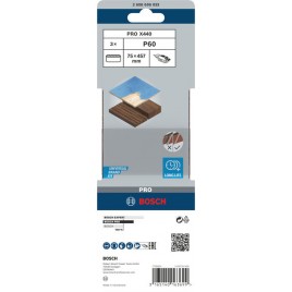 BOSCH Pas ścierny PRO X440, 75 × 457 mm, G60, 3 szt. 2608606033